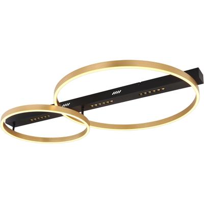 GLOBO LIGHTING LED Deckenleuchte "LUFFY", gold (schwarz), 1 Stk., Leuchten, Deckenlampe/LxBxH: 930x585x102mm/Wohnzimmer/Schlafzimmer/modern, LED Deckenleuchte