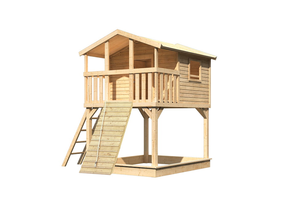 KARIBUHOLZT Akubi Benjamin natur mit Holzrampe 16938231