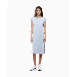 EA7 für Damen. 7W000957_AF12484 Logo-Kleid blau (M), Lässig, Baumwolle, Kurzarm
