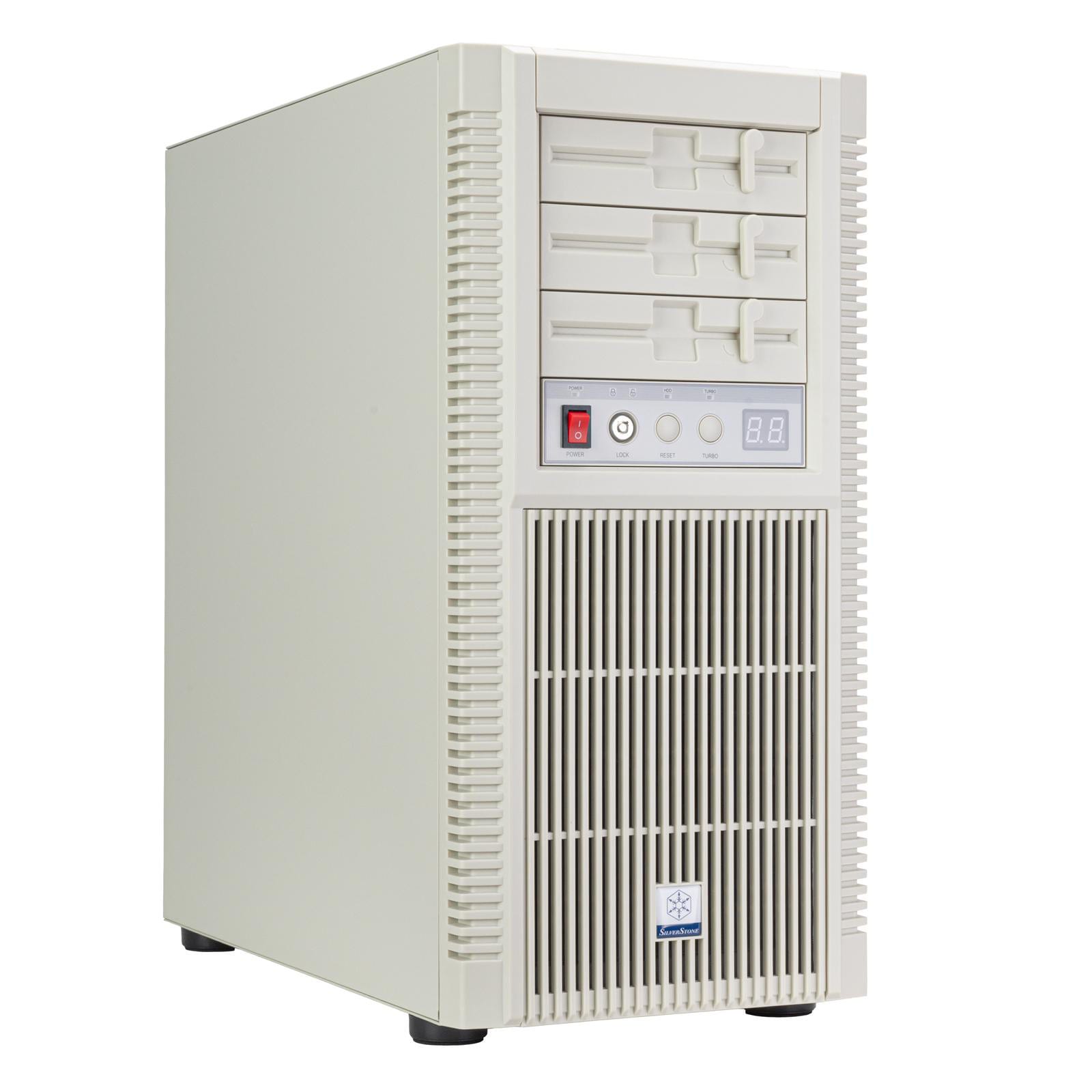 Silverstone FLP02 Retro Midi Tower ATX Gehäuse Grau