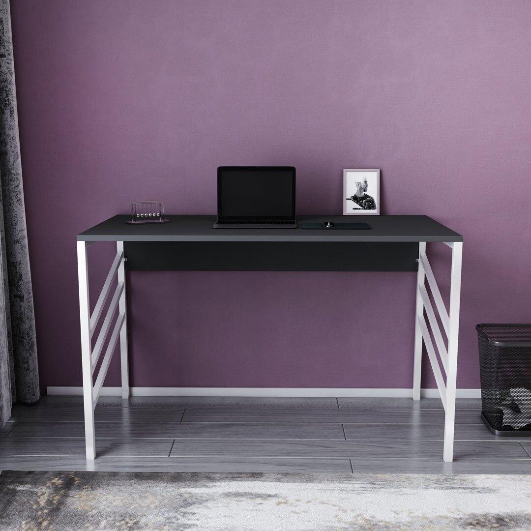 Blue Elephant Writing Desk Black/White 75cm H X 120cm W X 60cm D
