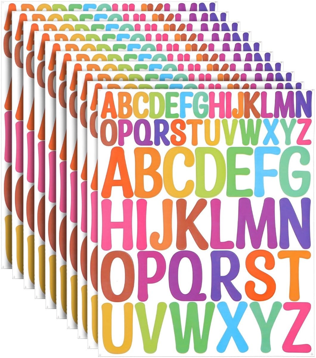 Store_8 Zelfklevende Letter Stickers van Kleurrijk Vinyl voor Creatieve Projecten en Vensterdecoratie