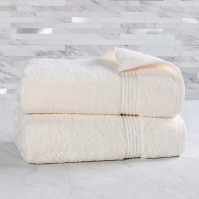 Superior 100% Egyptian Cotton Bath Sheet Set of 2, Highly Absorbent Oversized Towels