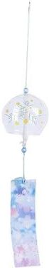 Inspired Finds Japanese Sakura Glass Wind Chime Hanging Bell For Home Decor sky Blue
