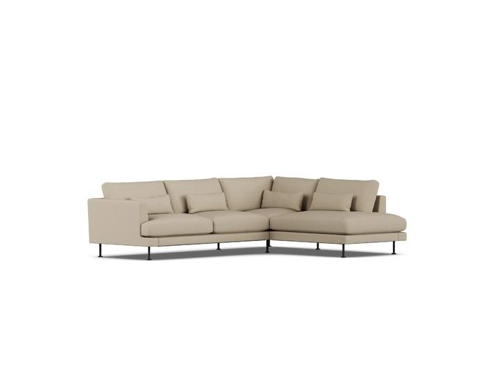 1898 Bredhult Sofa Same Sand 6672-Schwarzer Stahl, 3-sitzig A1