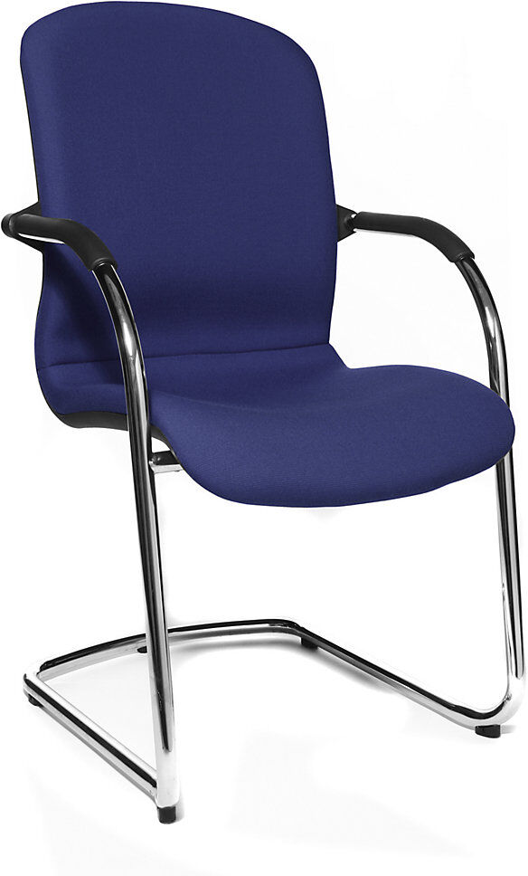 OPEN CHAIR - der Design-Besucherstuhl, Freischwinger gepolstert, VE 2 Stk, royalblau Topstar