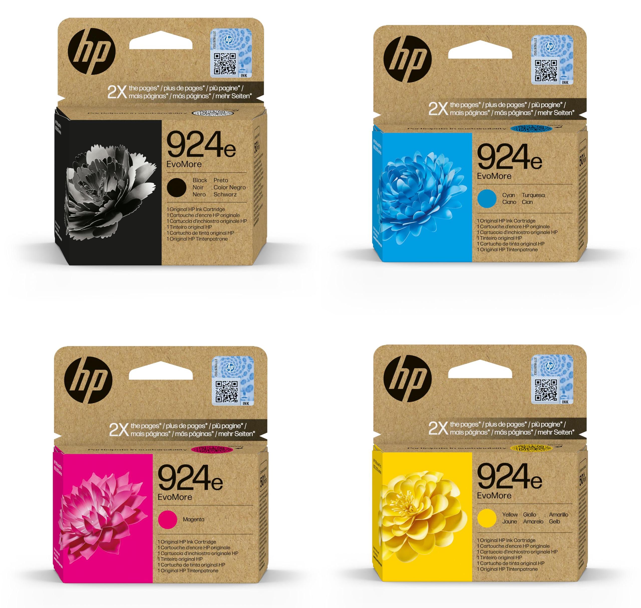 Tintenpatronen 924e EvoMore 4er-Pack, Schwarz/Cyan/Magenta/Gelb