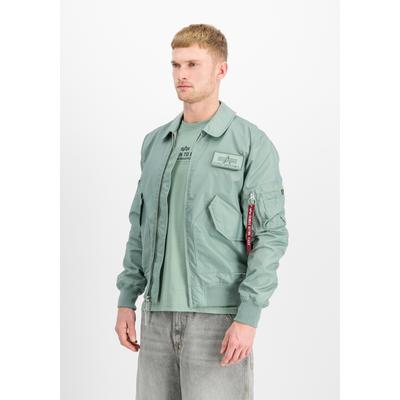 Bomberjacke ALPHA INDUSTRIES "CWU-36/P TT Light Slim", Herren, Gr. S, frost grün, Shell: 100% Nylon. Lining: 100% Nylon, Jacken Bomberjacke