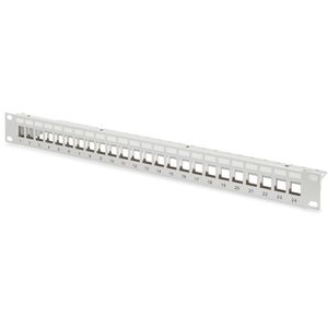 Digitus Patchpanel DN-91410, 19 Zoll, 1HE, grau, für 24 Ports