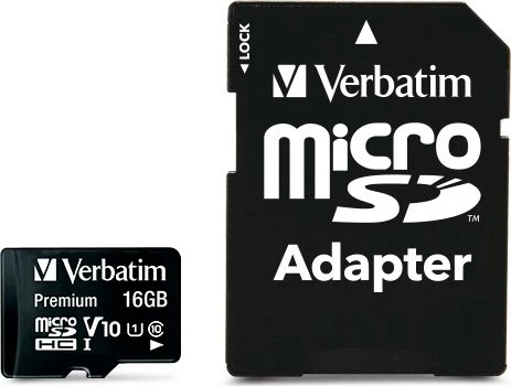 Verbatim MicroSDHC 16GB Premium + SD-Adapter
