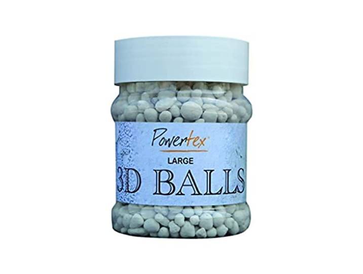 Powertex Stoneart Powertex 3D Balls Large 230 ml voor foto's als structuurmiddel grove korrel 100 ml