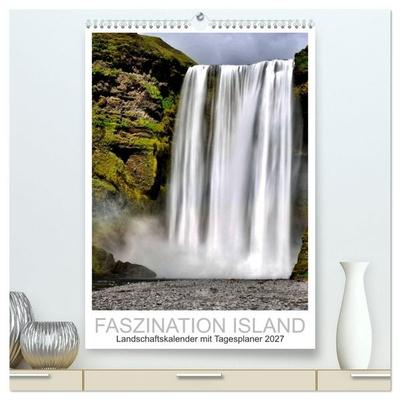 Faszination Island - Landschaftskalender mit Tagesplaner 2027 / Planer (hochwertiger Premium Wandkalender 2027 DIN A2 hoch), Kunstdruck in Hochglanz