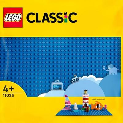 LEGO Classic 11025 Blaue Bauplatte, Grundplatte für LEGO Sets, 32x32 Noppen, in 25x25 cm