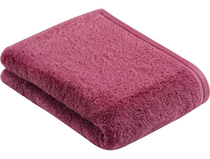 Badetuch VOSSEN Vegan Life , lila (schwarzberry), B:67cm L:140cm, Webfrottier, Obermaterial: 100% Baumwolle, Handtücher, Badetuch, 100% vegan