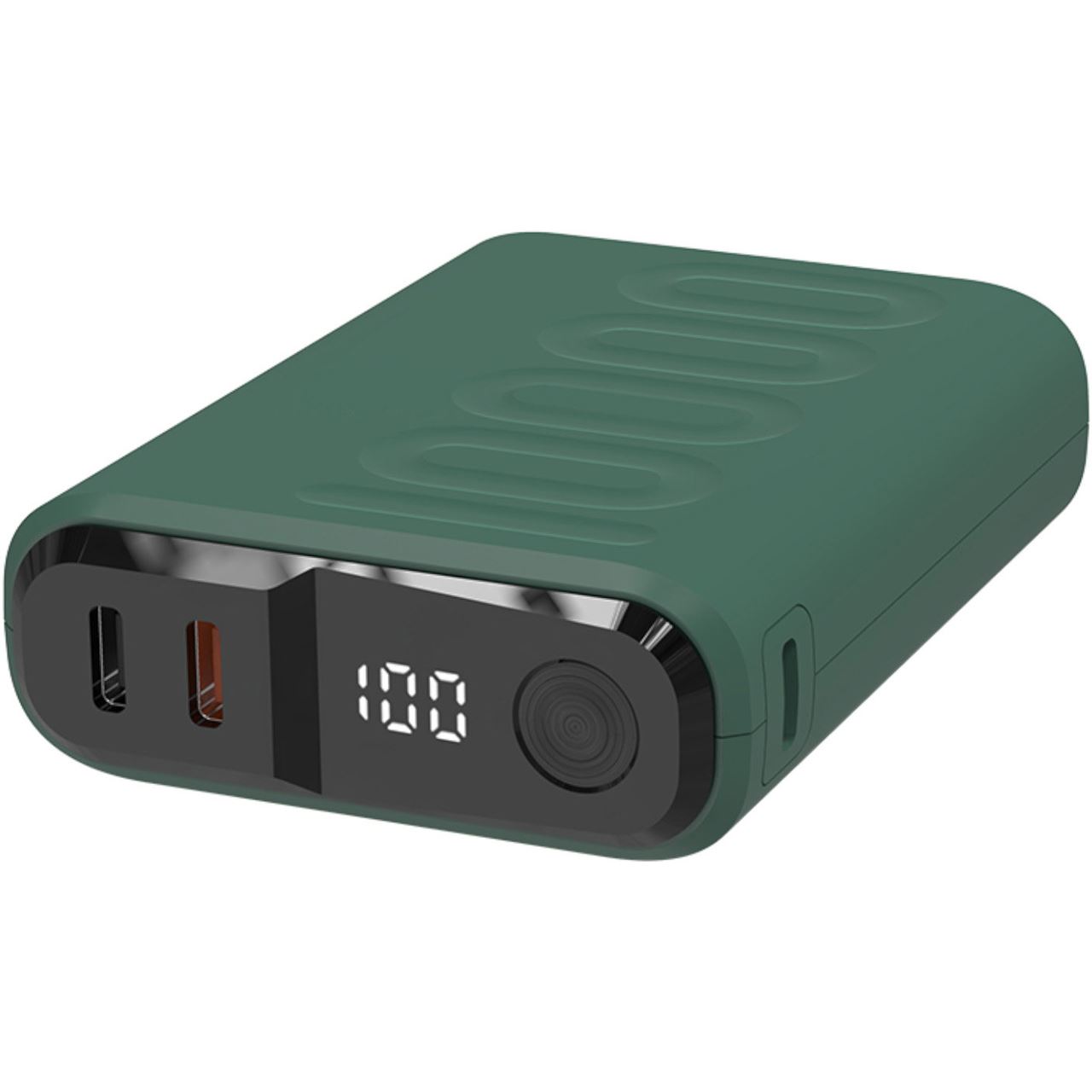 10.000 mAh Realpower PB-10000C PD+ 3x Type-C,Dunkelgrün