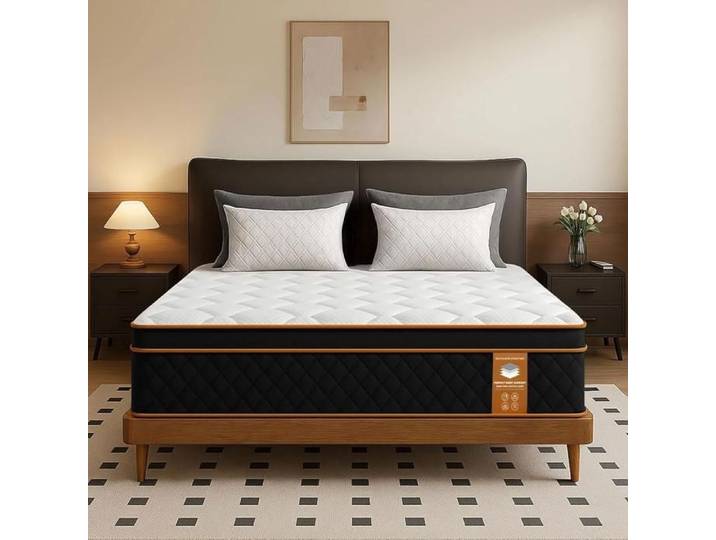 Matelas 90x200 cm Très épais 25 cm - HOLDLAMP Matelas Mémoire de Forme + Ressorts 7 Zones - Hypoallergénique & Réversible