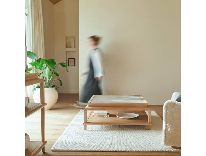 Quadratischer Couchtisch aus massivem Teakholz Achille - Natur - Teak
