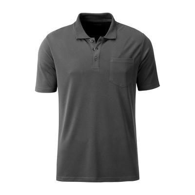 Poloshirt LPO "He-Poloshirt – Max", Herren, Gr. M, asphalt, Jersey, 71% Modal.29% Polyester, regular fit hüftbedeckend, gerader Abschluss, Shirts