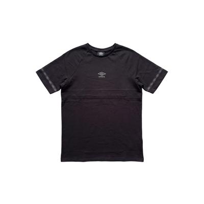 T-Shirt UMBRO "Umbro TERRACE TEE", Herren, Gr. L, schwarz, 100% Baumwolle, bedruckt, slim fit, Rundhals, Shirts T-Shirt