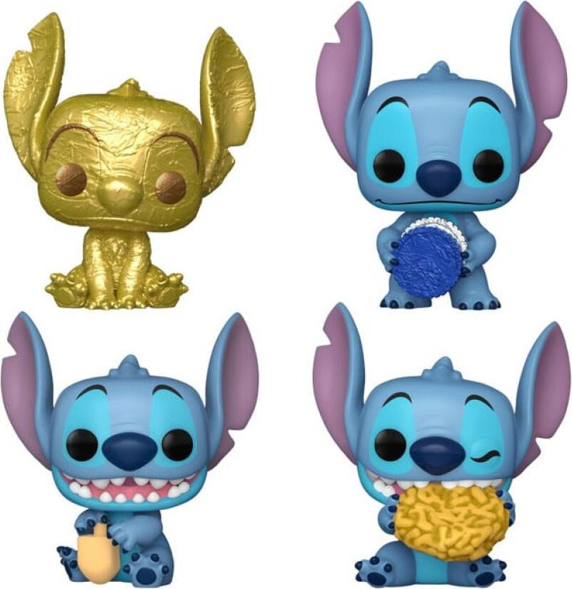 Funko Stitch Holiday 2024 Pocket POP! Vinyl sleutelhanger, set van 4, 4 cm