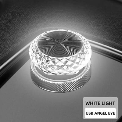 Uplift Treasures Mini USB LED Car Ambient Light Plug And Play white