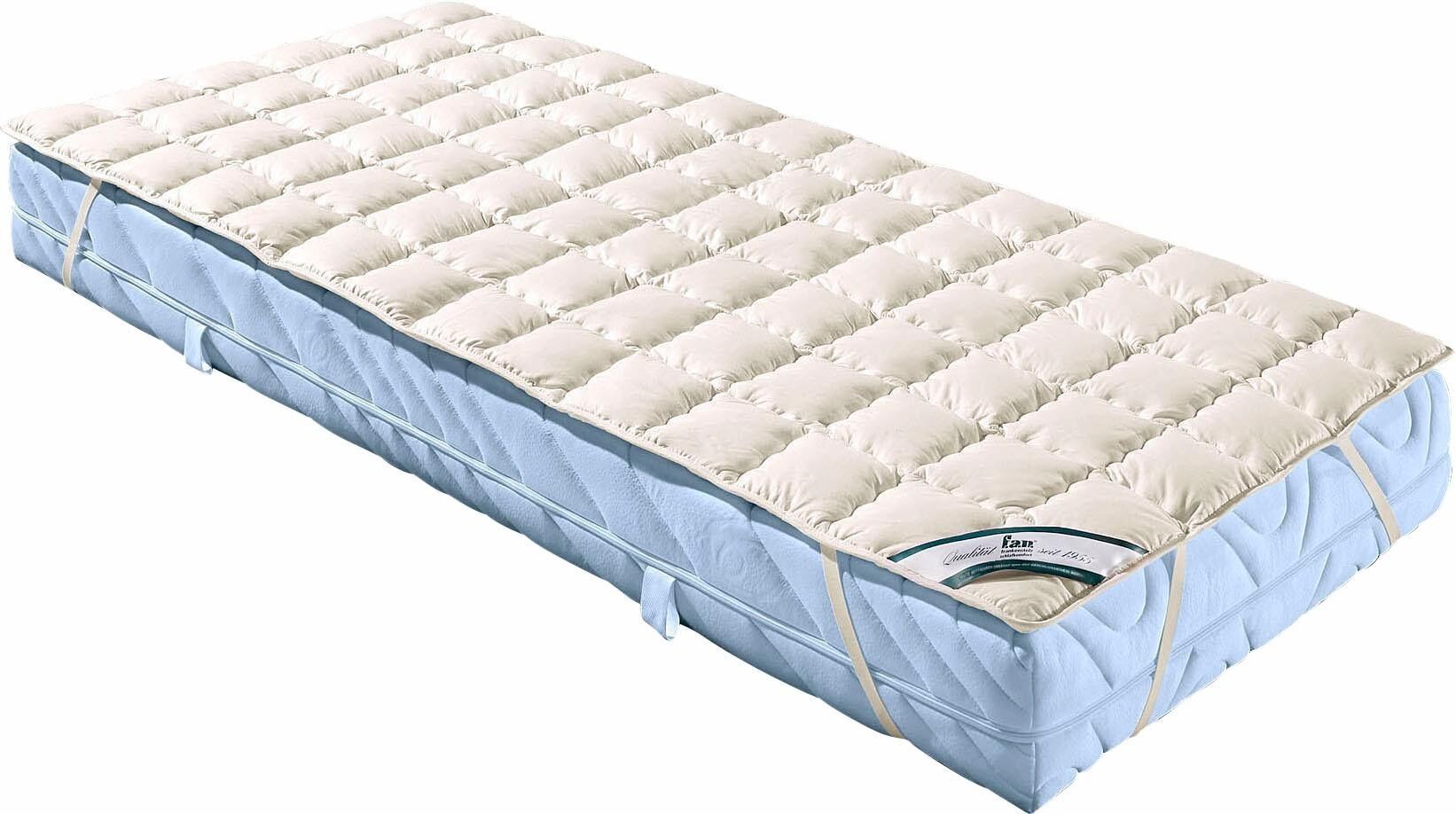 Matratzenauflage FAN "Wash Cotton Matratzenauflage in 90x200 cm und weitere Größen", beige (natur), B:160cm H:1,5cm L:200cm, Bezug: 100% Baumwolle, Matratzenzubehör, Matratzenauflage, Matratzenschutz für mehr Hygiene & Langlebigkeit, Made in Germany