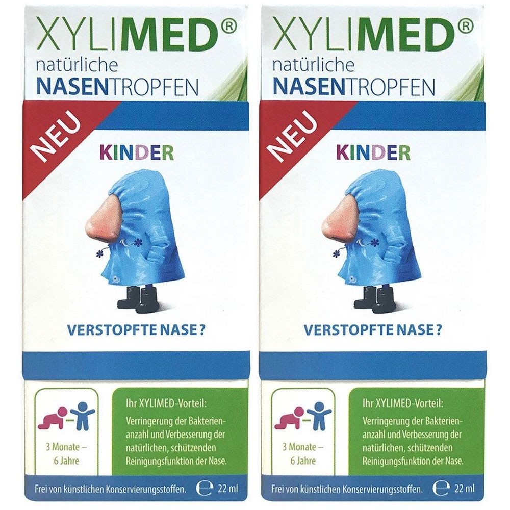 2x Miradent Xylimed Kid's natürliche Nasentropfen 2x22 ml