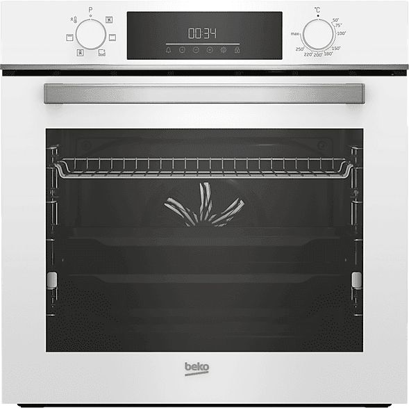 Horno - Beko BBIE18300W, Multifunción, Hidrólisis, 72 l, 59.4 cm, Tecnología Aeroperfect, Función vapor, Blanco