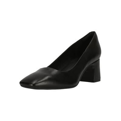 Pumps CLARKS "Fernie Court", Damen, Gr. 37, schwarz, Leder, Schuhe Pumps, mit charakteristischen Contour Cushion-Fußbett