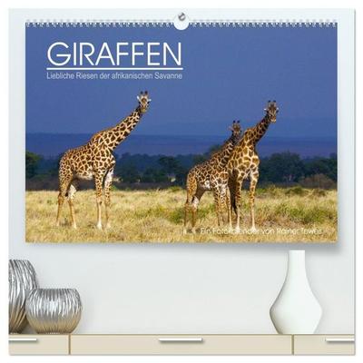 GIRAFFEN - Liebliche Riesen der afrikanischen Savanne (hochwertiger Premium Wandkalender 2027 DIN A2 quer), Kunstdruck in Hochglanz