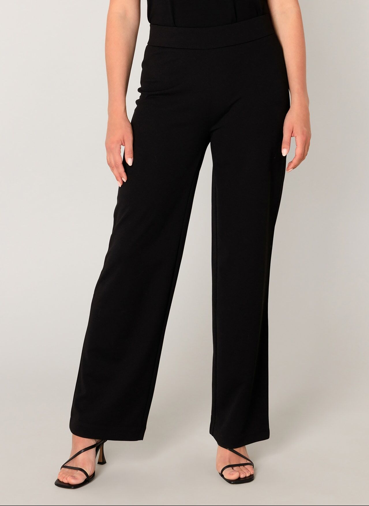 Treggings BASE LEVEL "Yarah", Damen, Gr. 36, Länge 32, schwarz, Web, Obermaterial: 97% Polyester, 3% Elasthan, unifarben, loose fit lang, Hosen Treggings, mit elastischem Bund schwarz 36, Länge 32