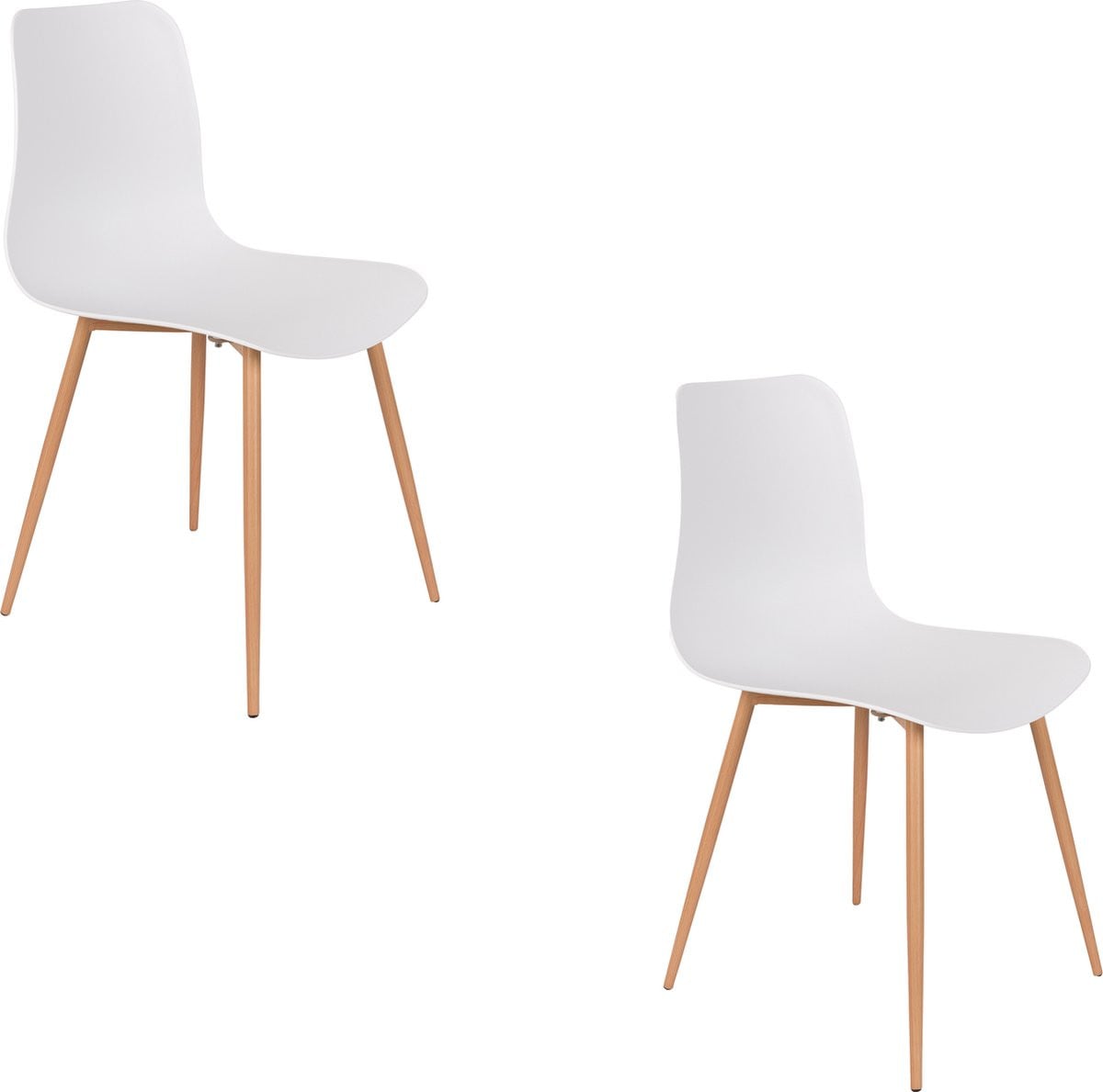 Housecraft Living Leon Eetkamerstoelen Wit - Set van 2