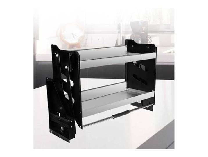 PFDHK 2-stufiger Pull-Down-Wandschrank-Aufbewahrungsorganisator, Hochleistungs-Ausziehschrankregal, Tragkraft 30 Kg, Geeignet For Küchenbars Und Restaurants(800mm cabinet)