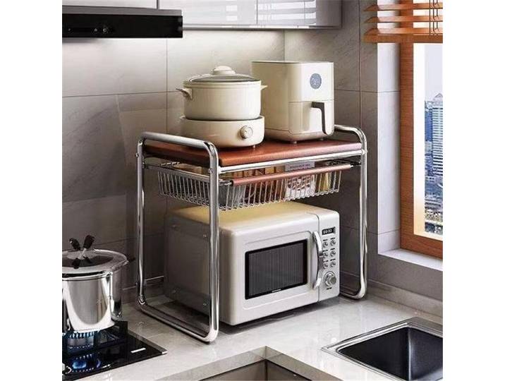Support de rangement vintage pour micro-ondes avec tiroir, organisateur de comptoir de cuisine, pour four et cuiseur à riz, support de rangement multifonction