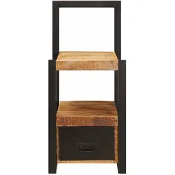 vidaXL, Kleiderhaken + Wandgarderobe, Dorlunar (Raues Mango-Massivholz)