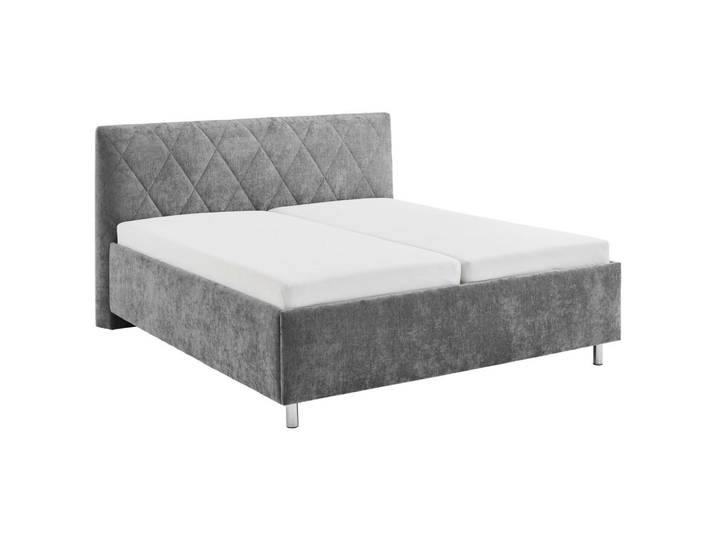 Xora Polsterbett, Grau, Metall, Birke, Schichtholz, H2 + H3, Höhe ca. 20 cm, 180x200 cm, Wendematratze,Federkernmatratze, motorische Verstellung des Lattenrostes, Wendematratze mit unterschiedlichen Härtegraden,Federleisten Triokappen, Motorverstellung, Schlafzimmer, Betten, Polsterbetten