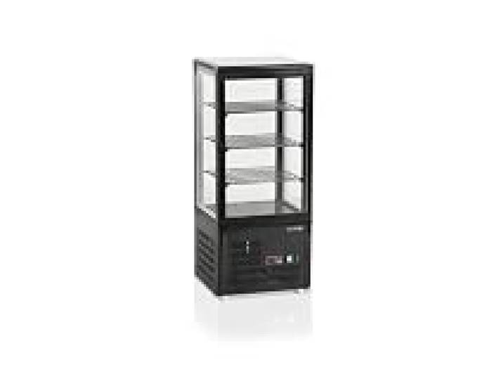 Tefcold Vitrine réfrigérée pour présentation et stockage sur comptoir 78L - Noir ou Gris