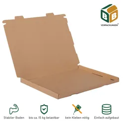 BB-Verpackungen GmbH 400 x Großbriefkarton (230 x 160 x 20 mm) braun DIN A5 Verpackung Versand Karton Faltkarton Faltschachtel Maxibrief BB-Verpackungen