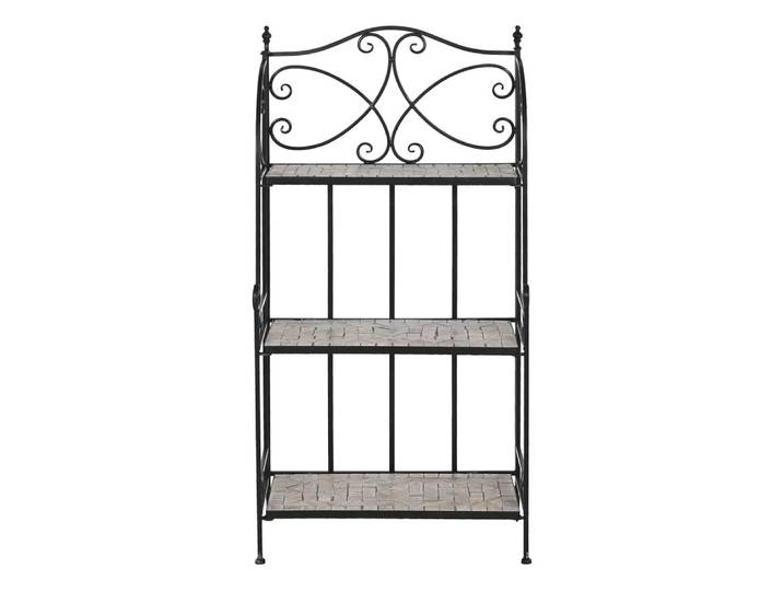 Étagère en fer forgé et céramique mosaïque multicolore 58x31x117 cm