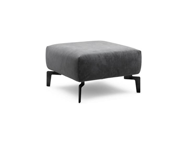 Sensoo Hocker Cosy, Anthrazit, Metall, 70x70x46 cm, Stoffauswahl, Wohnzimmer, Hocker, Sitzhocker