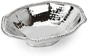 Classic Touch Stainless Steel Octagonal Dish with Diamonds