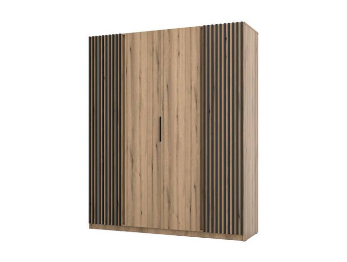 DREHTÜRENSCHRANK CAGLIARI 200/239/61,9cm 4-türig Goldfarben