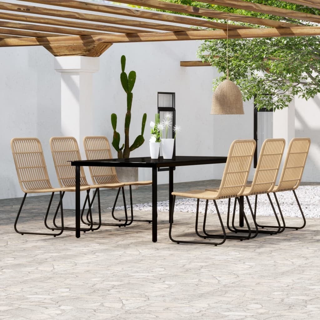 The Living Store 7-delige tuinset in eikenhoutlook