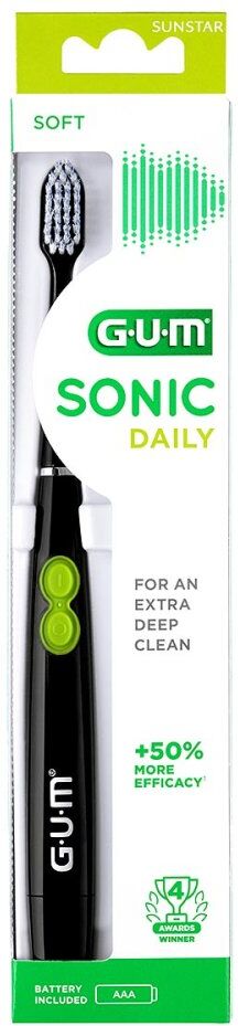 GUM SONIC DAILY Schallzahnbürste schwarz 1stk