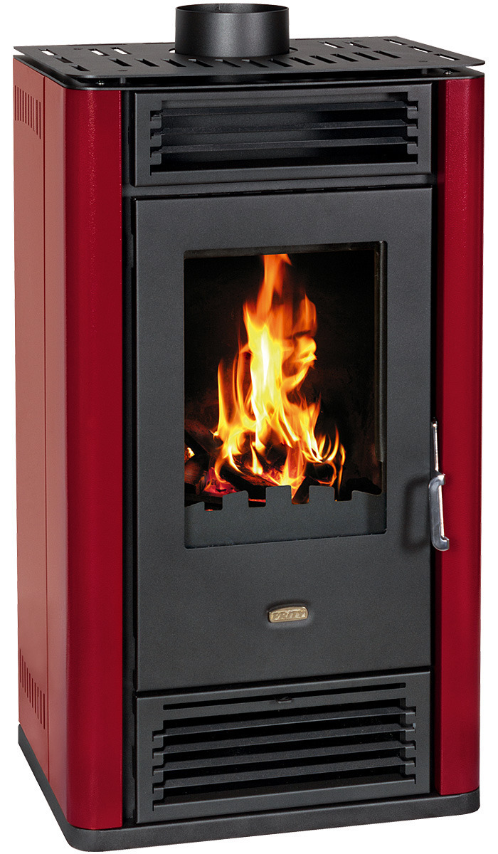 Holzofen Kaminöfen Prity K3GT D Burgundy - 8,1kw, A+