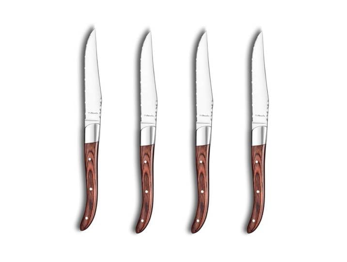 Coffret 4 couteaux steak bois