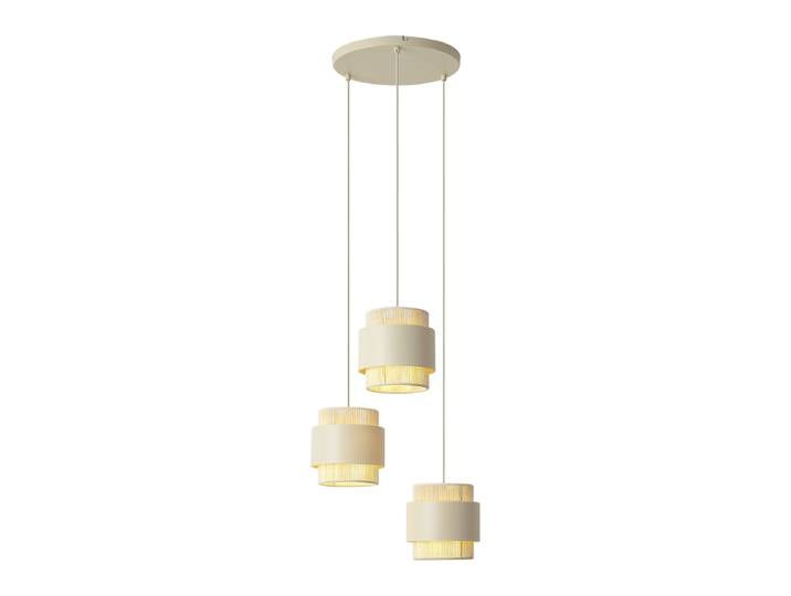 Suspension moderne beige avec corde 3 lumières - Kora