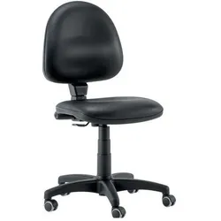 Markenlos, Bürostuhl, BE130 Stuhl Permanentkontakt Kunstleder Ohne Armlehnen Schwarz 110 kg (46 - 59 cm)