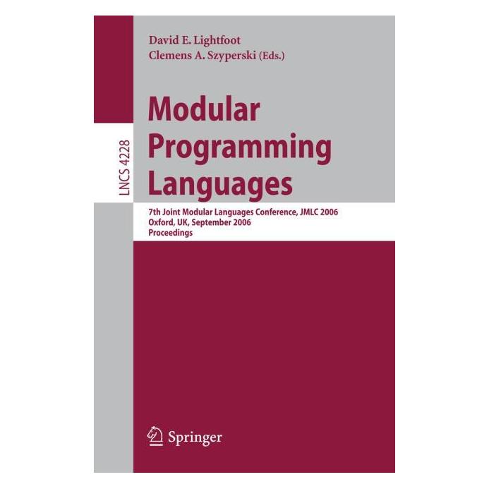 Springer Modular Programming Languages (Englisch) (63517456)