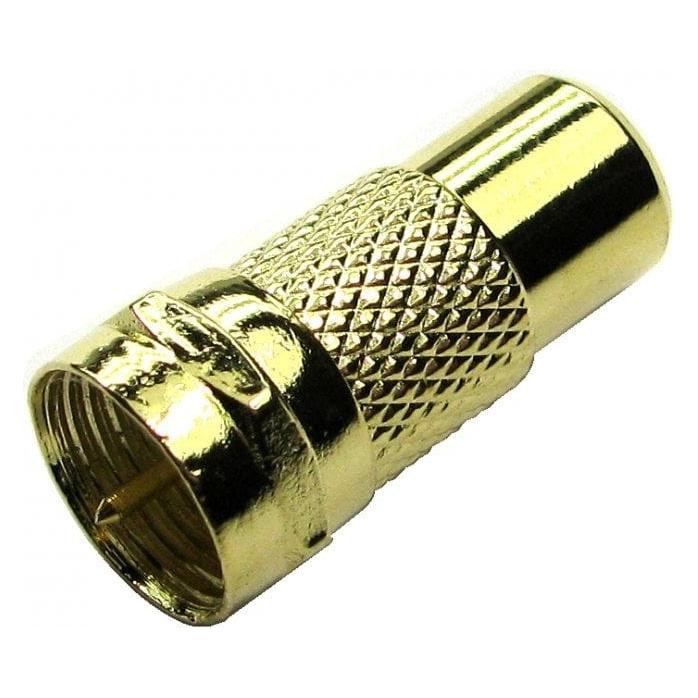 Cables Direct CDL Gold adapter: F male to RCA F (Cinch Kabel) (3-FM-RCAF)